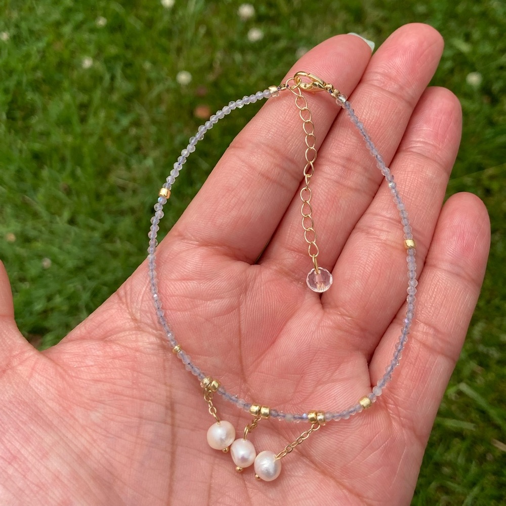 Labradorite anklet